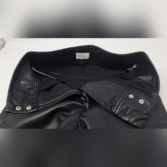 Wilfred Free Women's Faux Leather Pants Black High Waist Size 00 13"" Waist - Picture 11 of 15